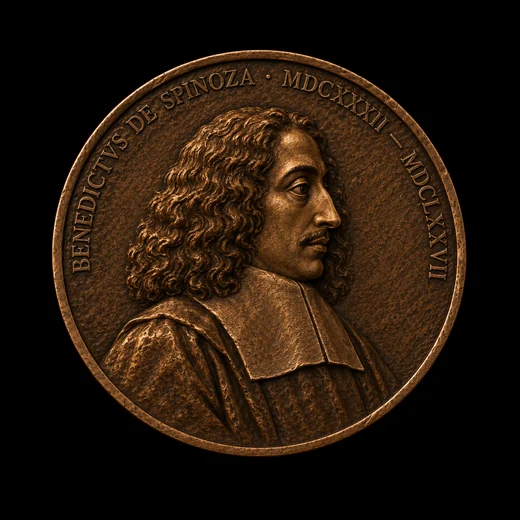 Médaillon de Spinoza, l'avers