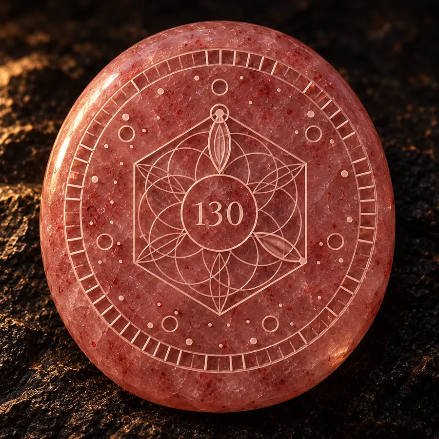 Sceau d’Âme gravé dans une quartz rose fraise
